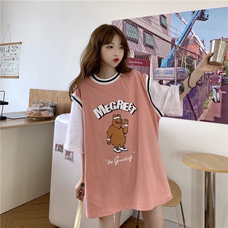 [Rẻ vô địch] Áo raplang bóng chày megreet freesize tay lỡ form rộng