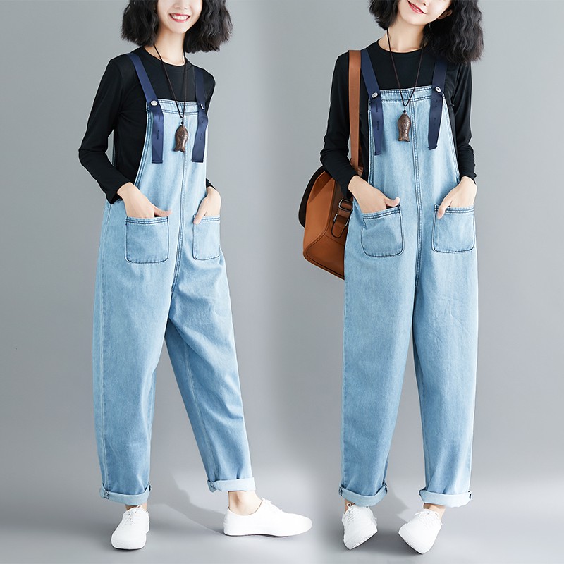 [ORDER] Quần yếm jeans bigsize cá tính