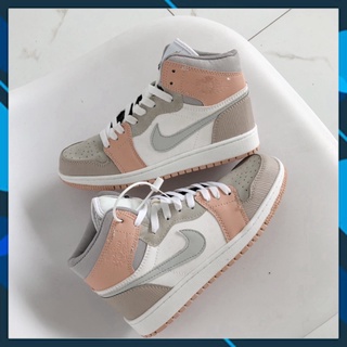 Giày thể thao nam nữ sneaker JD màu hồng đất milan cổ cao full box bill