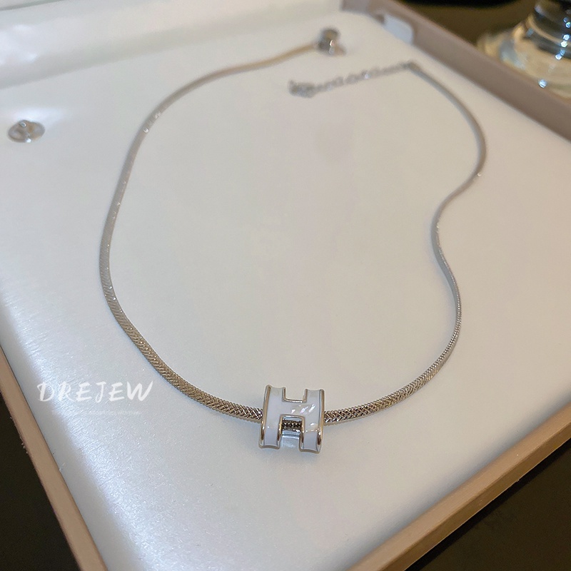 DREJEW Dây chuyền mặt chữ phong cách Hàn Quốc thời trang công sở sang trọng cao cấp dành cho nữ