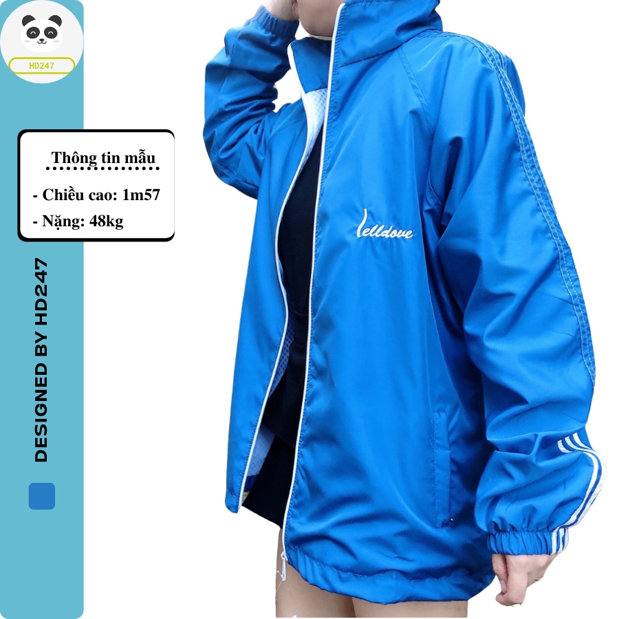 Áo khoác nữ chất dù form rộng đẹp Lelldove áo Jacket Unisex nhẹ thời trang HD247 0249