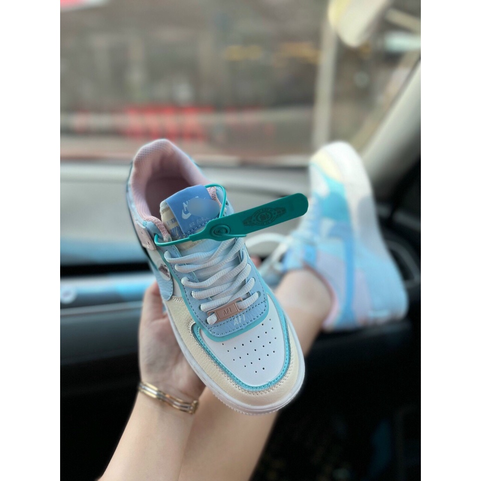 Giày thể thao Ni.ke af1 xanh vàng, giày sneaker xanh vàng full billbox
