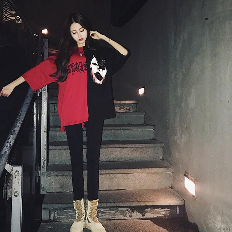 Áo Thun Tay Lỡ Cổ Tròn Thiết Kế Hợp Thời Trang