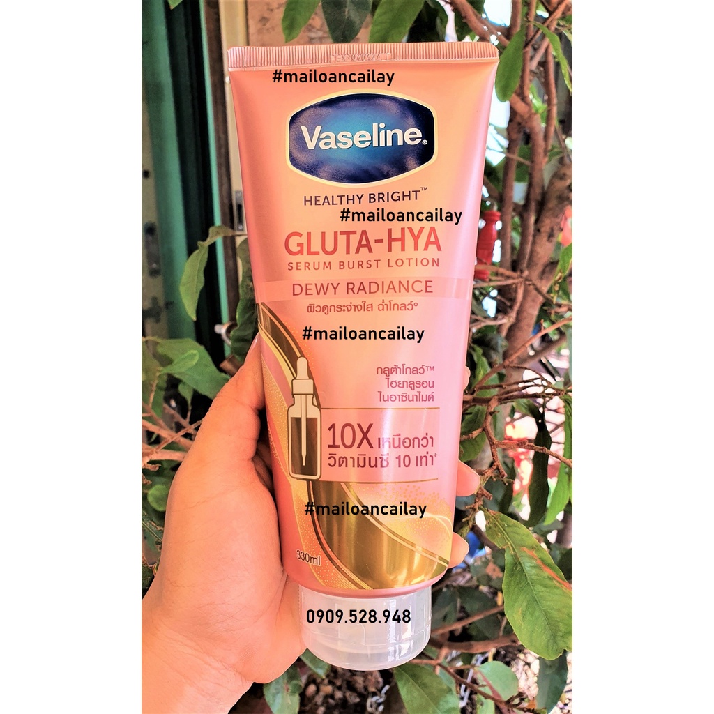Sữa Dưỡng Thể Vaseline Healthy Bright Gluta HYA Serum 10X Thái Lan 330ml