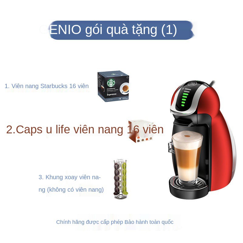 ℡✢Máy pha cà phê viên nén gia đình tự động Nestle DOLCE GUSTO 9771 Genio Little Penguin