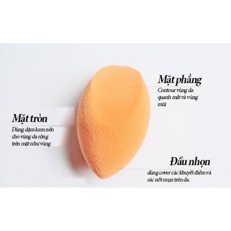 Mút Tán Kem Nền Real Techniques Miracle Complexion Sponge Trang Điểm Mềm Mịn Có Case | Không Case Bảo Vệ - Chính Hãng