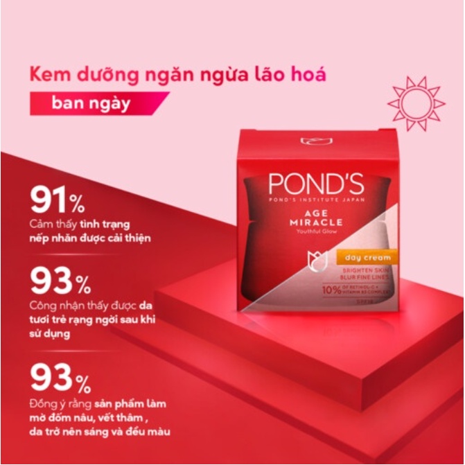Kem chống lão hóa dưỡng da mặt Pond's Age Miracle ban ngày & đêm 50g - Shop Viloet