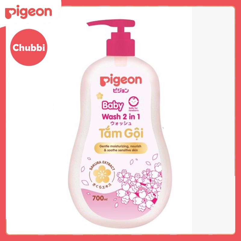 Sữa Tắm Gội Cho Bé Dịu Nhẹ 2 Trong 1 Sakura Pigeon 200/700ml