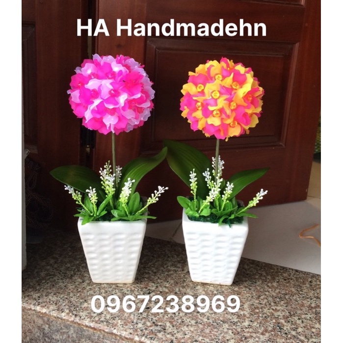 Set vật liệu đầy đủ làm hoa cẩm tú cầu siêu xinh hoa Handmade trang trí nhà cửa