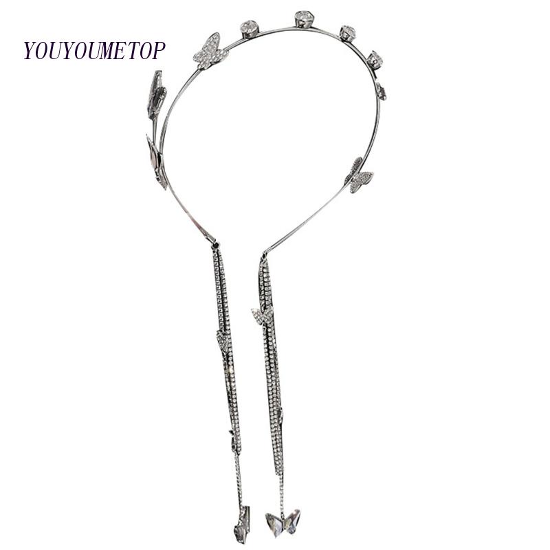 Băng Đô Cài Tóc Hình Bướm Lấp Lánh Thời Trang Cho Nữ YOUYO