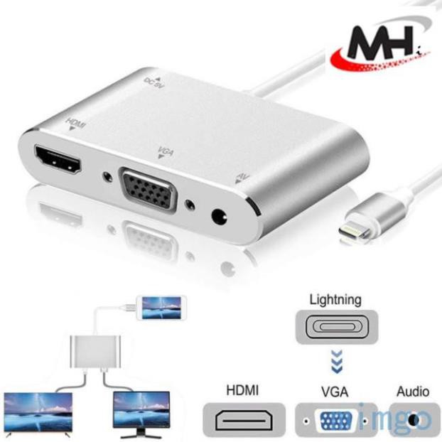 GIẢM 30% Cáp Chuyển Đổi Lightning ra HDMI, VGA, AV Màn Hình TV-Công nghệ mới nhất 2020