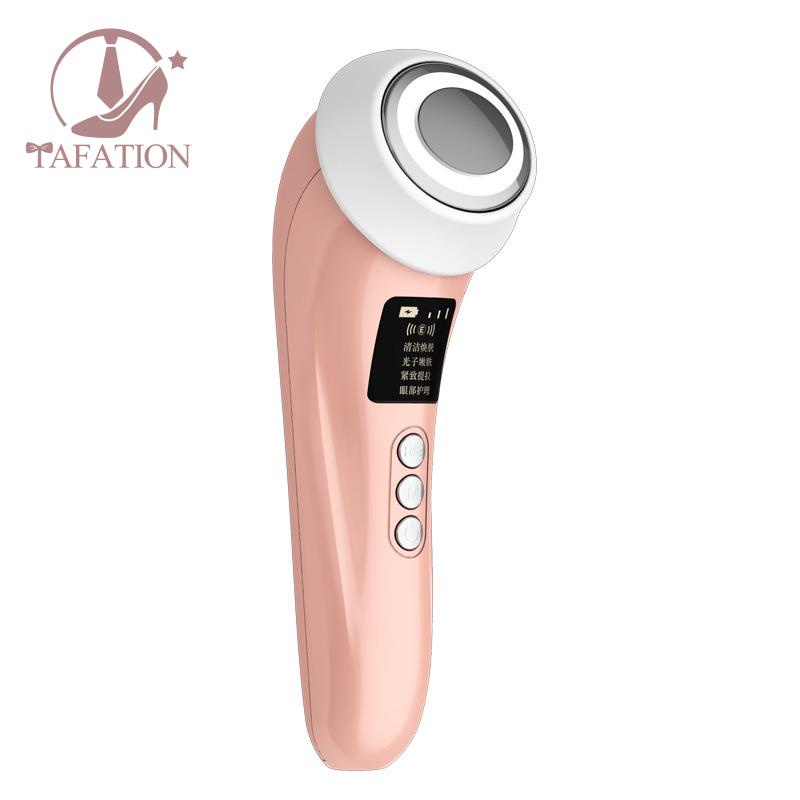 LED Skin Tightening Mesotherapy Facial LED Photon Skin Rejuvenation Anti Aging Beauty Skin Care Tool Face Massage Pink