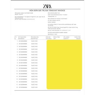 [ZARA AUTH] NƯỚC HOA NỮ ZARA
