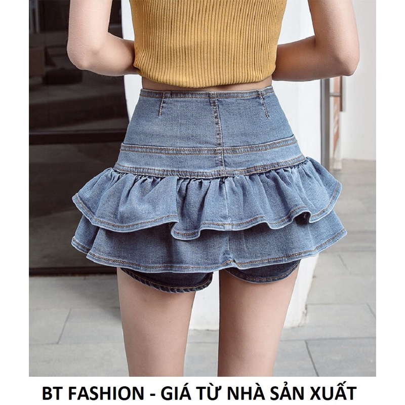 Chân Váy Ngắn Kaki & Jean Co Dãn Thời Trang Hot - BT Fashion  Có Quần Lót Bên Trong