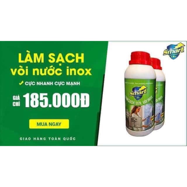 Tẩy cặn canxi bám lâu ngày sen vòi inox