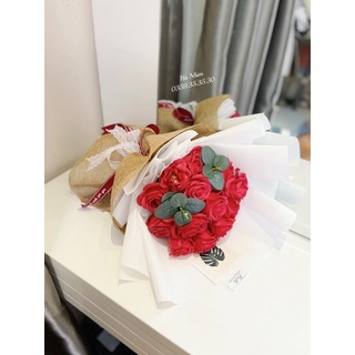 Bó hoa sáp 5 lớp đặc biệt quà tặng 20/10 tặng kèm túi và thiệp