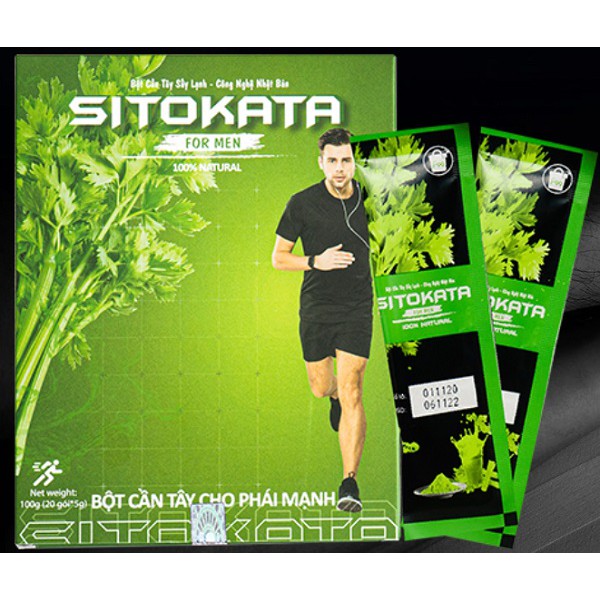 Bột cần tây SITOKATA dành cho Nam - Sitokata For Men chính hãng 1 hộp 20 gói 100gr