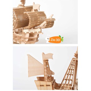 Mô hình lắp ráp gỗ 3D Thuyền Buồm Sailing