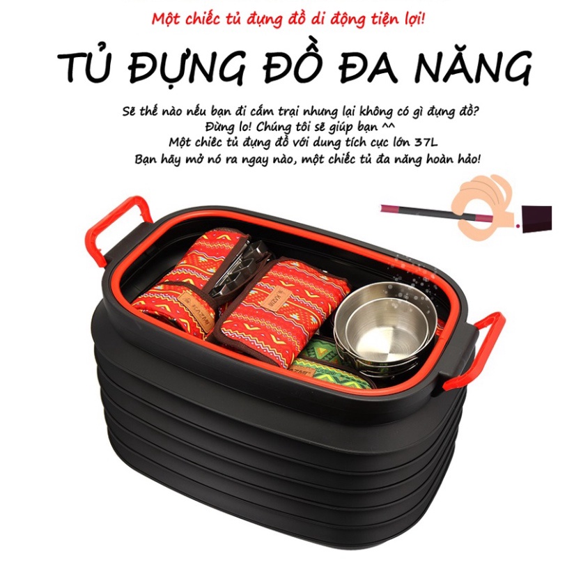 Thùng Nhựa Đựng Đồ Ô Tô Ruffo 37l Co Giãn Đa Chức Năng Đựng Giày Dép Thực Phẩm Quần Áo Đồ Chơi Dung Dịch Lỏng Giá Rẻ