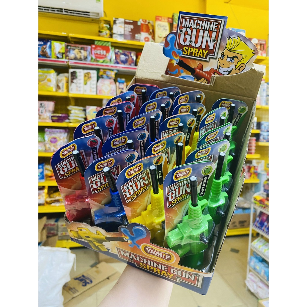 [NGẪU NHIÊN] Kẹo Xịt Chua MACHINE GUN SPRAY Dành Cho Bé