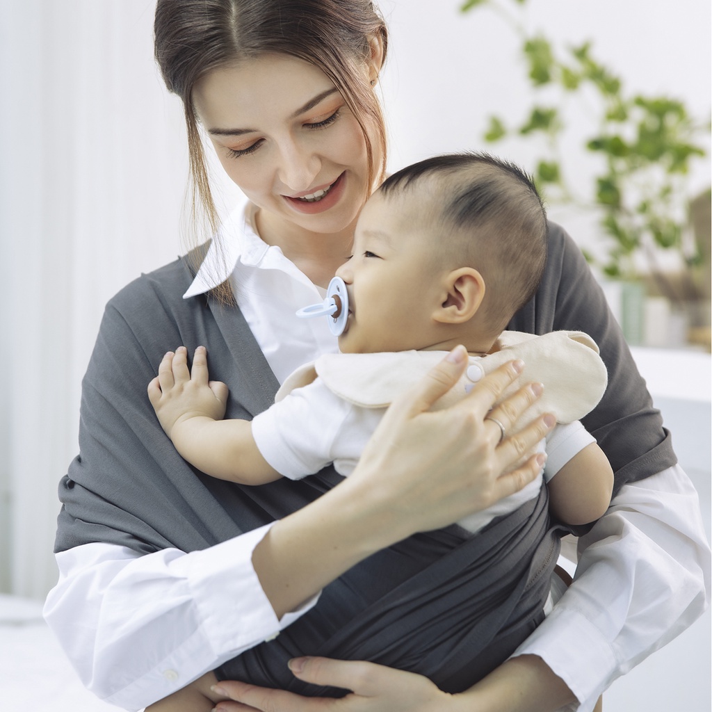 Jumy's - Địu vải em bé chính hãng chất vải mềm dịu dành cho trẻ sơ sinh đến 20 ký - Màu Maroon