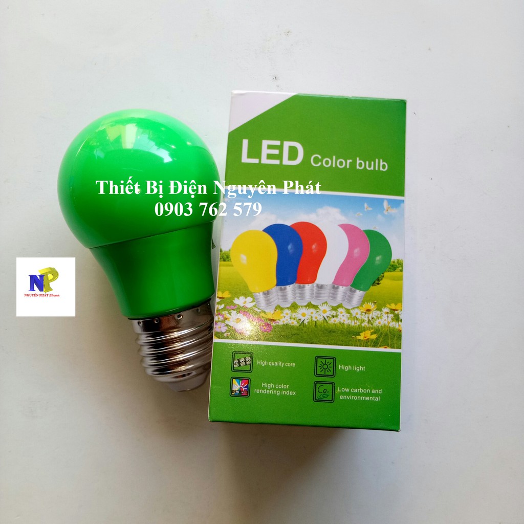 [Nguyên Phát] Đèn Led Búp Kín Nước 3w Màu Đỏ - Xanh Lá - Xanh Dương | BigBuy360 - bigbuy360.vn