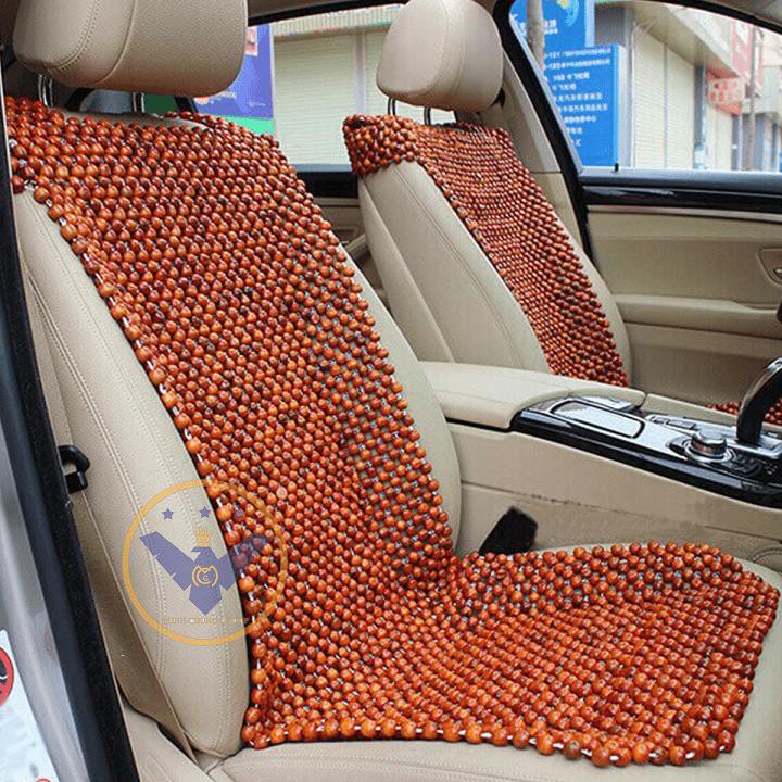 Lót ghế hạt gỗ nhãn khoác vai cho ô tô