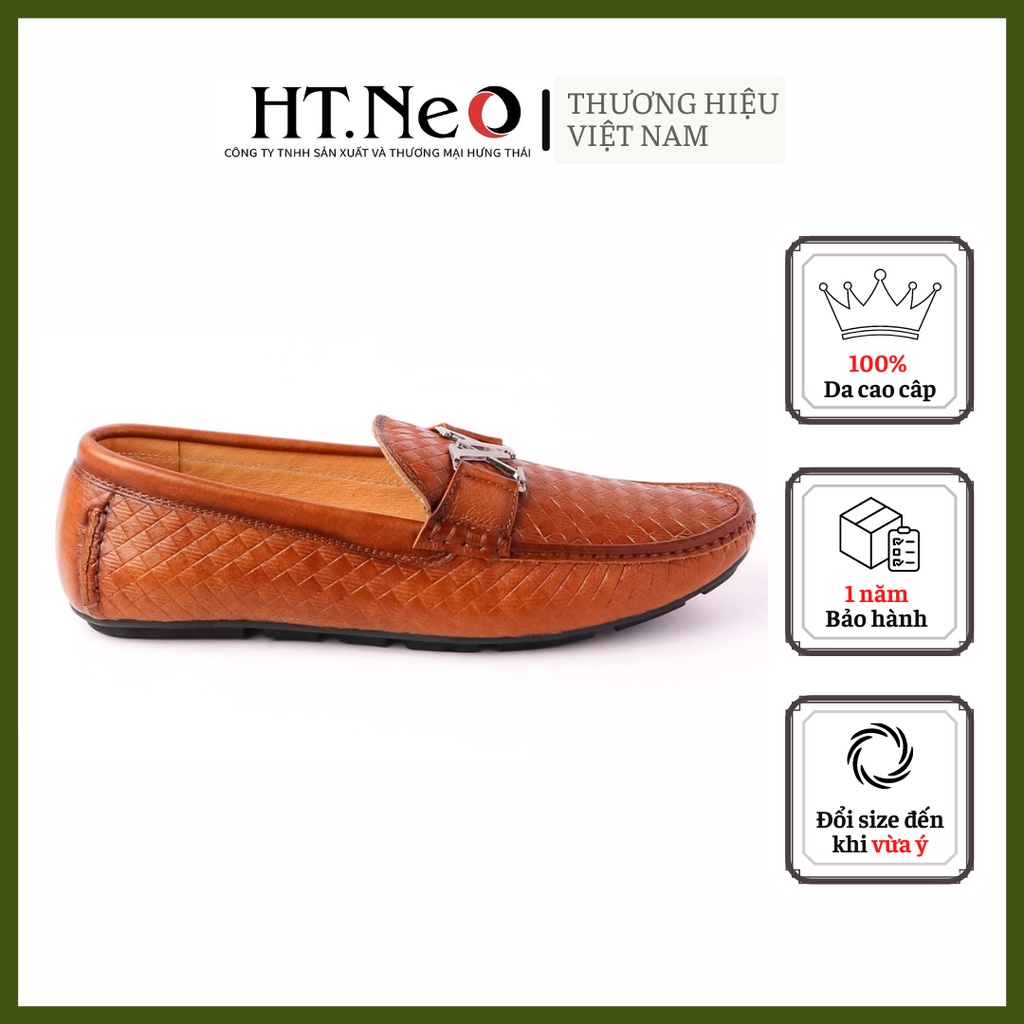 Giày mọi nam - giày nam HT.NEO (1) da bò thật 100%, kiểu dáng lịch lãm, sang trọng, đường may chắc chắn siêu đẹp GM72
