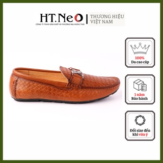 Giày mọi nam - giày nam HT.NEO (1) da bò thật 100%, kiểu dáng lịch lãm, sang trọng, đường may  chắc chắn siêu đẹp GM72