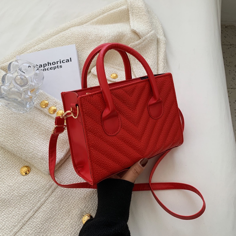 Túi Đeo Chéo Hình Vuông Nhỏ Màu Trơn Kiểu retro 2002 Thời Trang