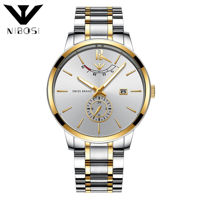 [ xả kho ] Đồng hồ nam Nibosi 2318 dây thép cao cấp thiết kế sang trọng