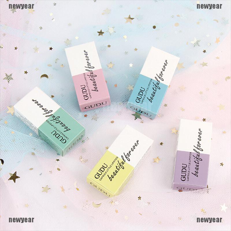 [Hàng mới về] Set 5 son môi thỏi mini hình viên thuốc con nhộng chống thấm nước chống dính cốc dưỡng ẩm hiệu quả | BigBuy360 - bigbuy360.vn