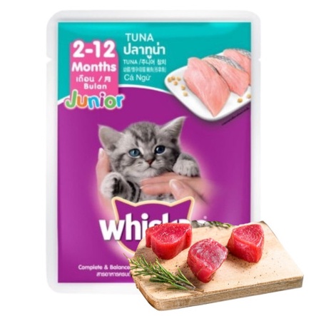 Pate WHISKAS cho mèo con, pate mèo trưởng thành gói 80g