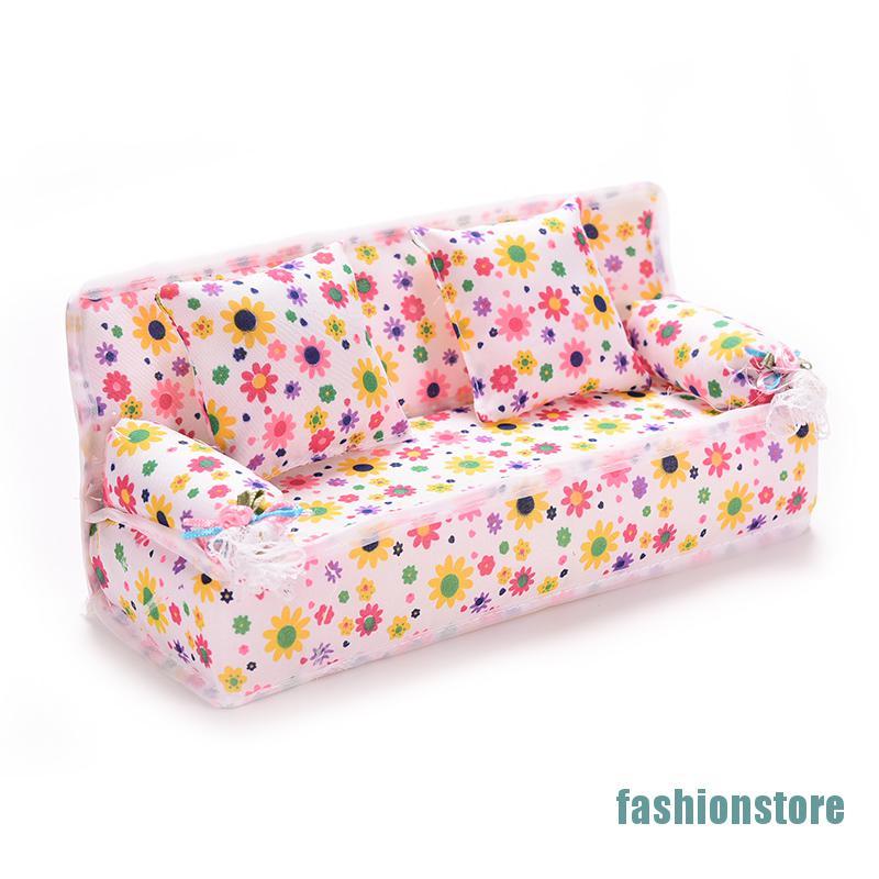 Bộ 3 Ghế Sofa 2 Gối Cho Nhà Búp Bê