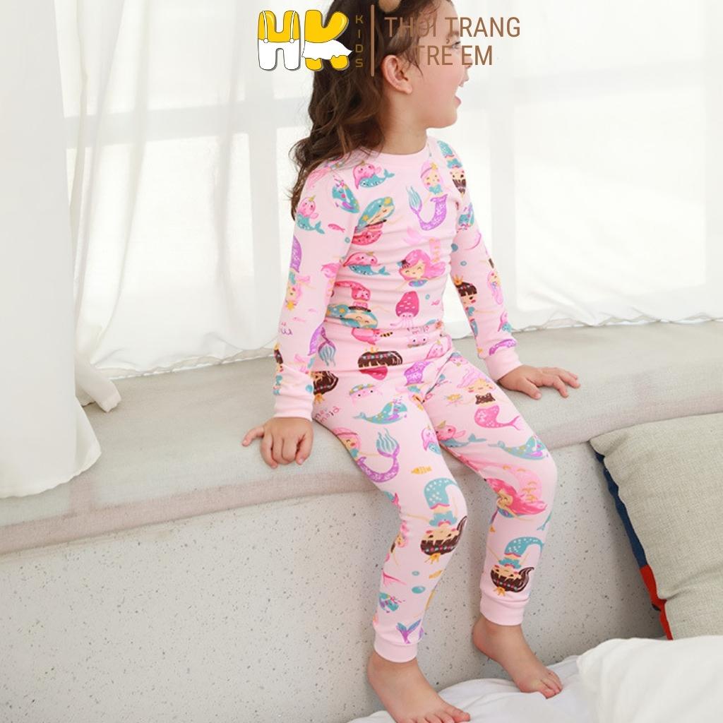 Bộ quần áo cho bé gái HK KIDS dài tay đông xuân chất cotton dày dặn size cho bé từ 2-10 tuổi hàng chính hãng  ĐẶC ĐIỂM S