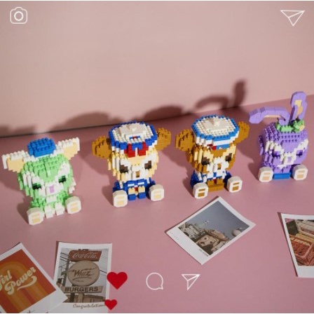 Đồ chơi lắp ráp 3D dạng khối hình gấu/ thỏ dễ thương