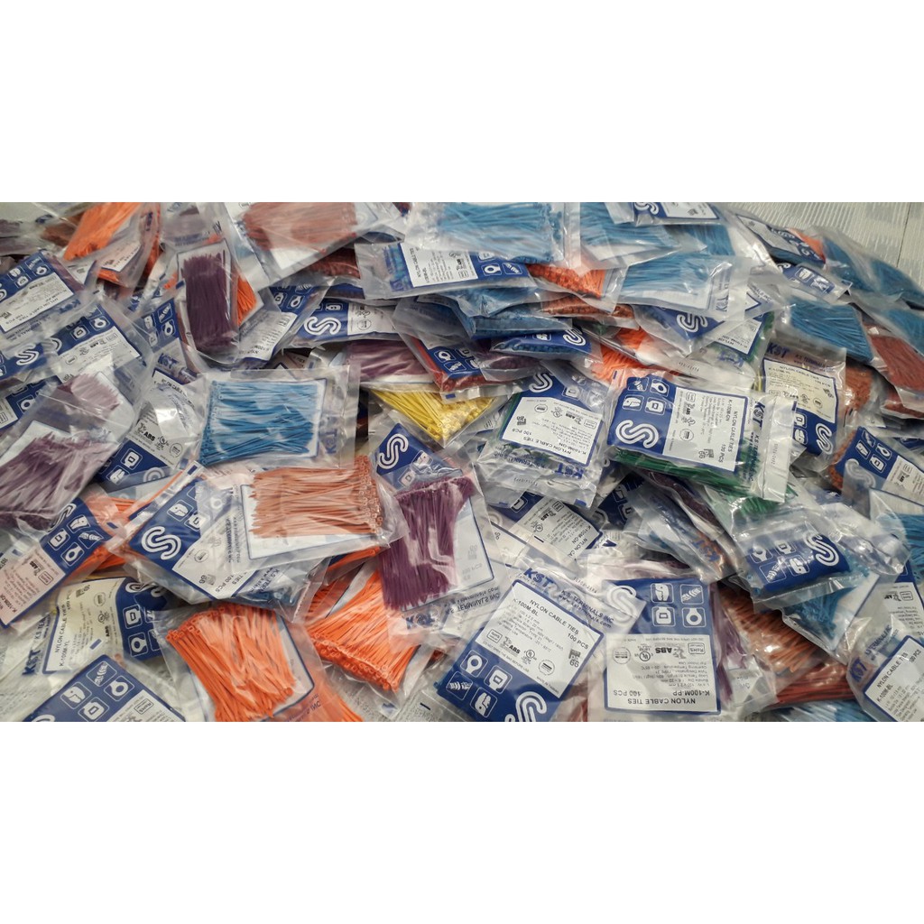 Dây rút màu hàng nhập Đài Loan. 2,5mmx100mm. làm dấu chân gà,  Đánh Dấu Dây Điện,...