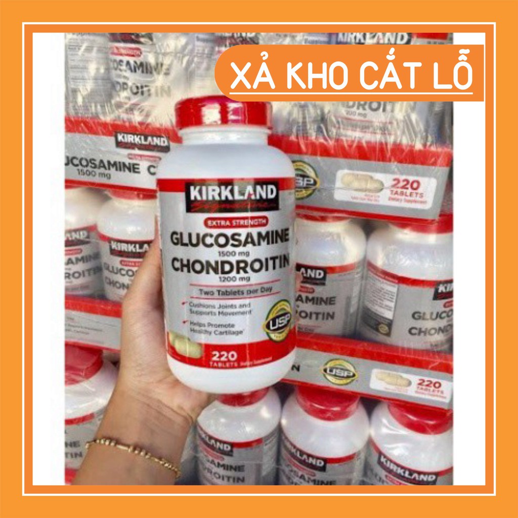 XẢ LỖ XẢ LỖ Viên Uống Bổ Sụn Khớp Của Mỹ Kirkland Glucosamine 1500mg Chondroitin 1200mg 220 Viên XẢ LỖ XẢ LỖ