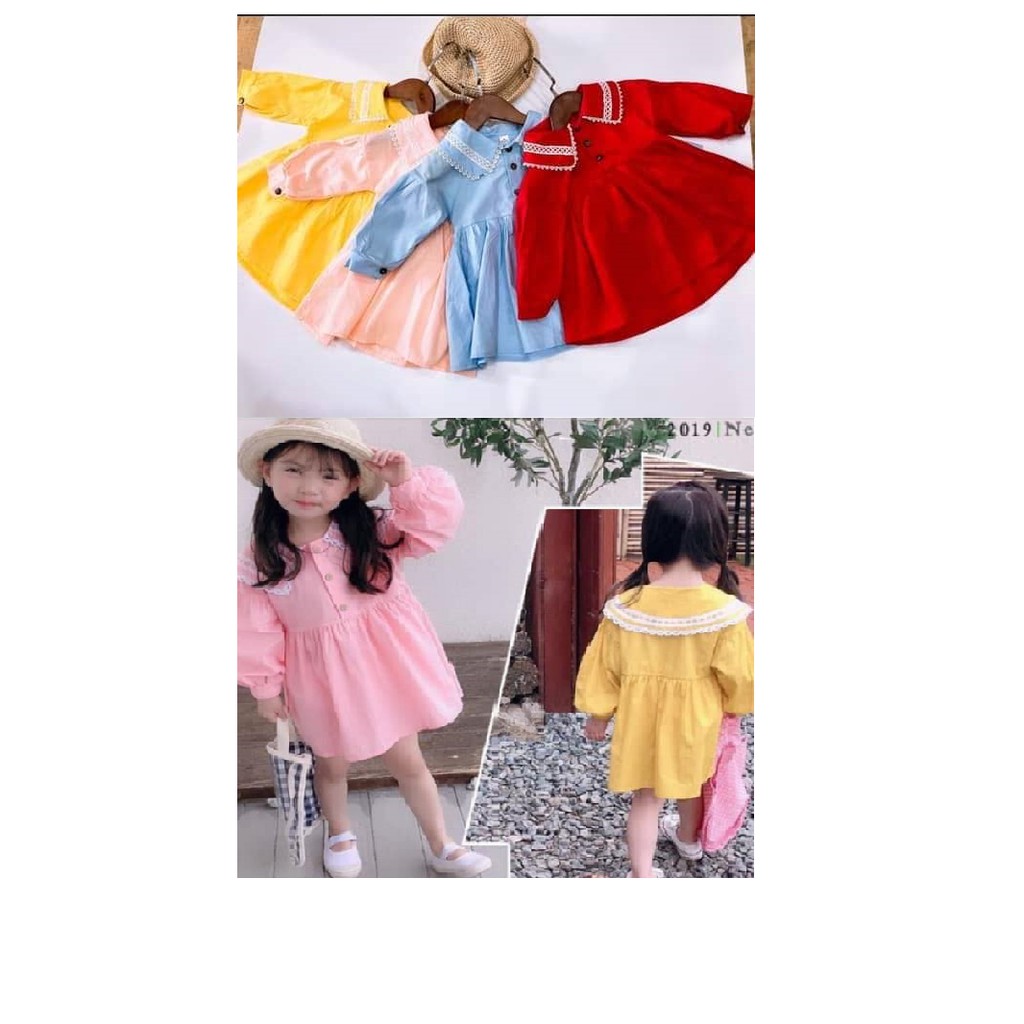Váy Thô Bé gái, Vải Thô Hàn Mềm Mịn,
