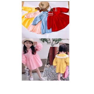 Váy thô bé gái, vải thô hàn mềm mịn,