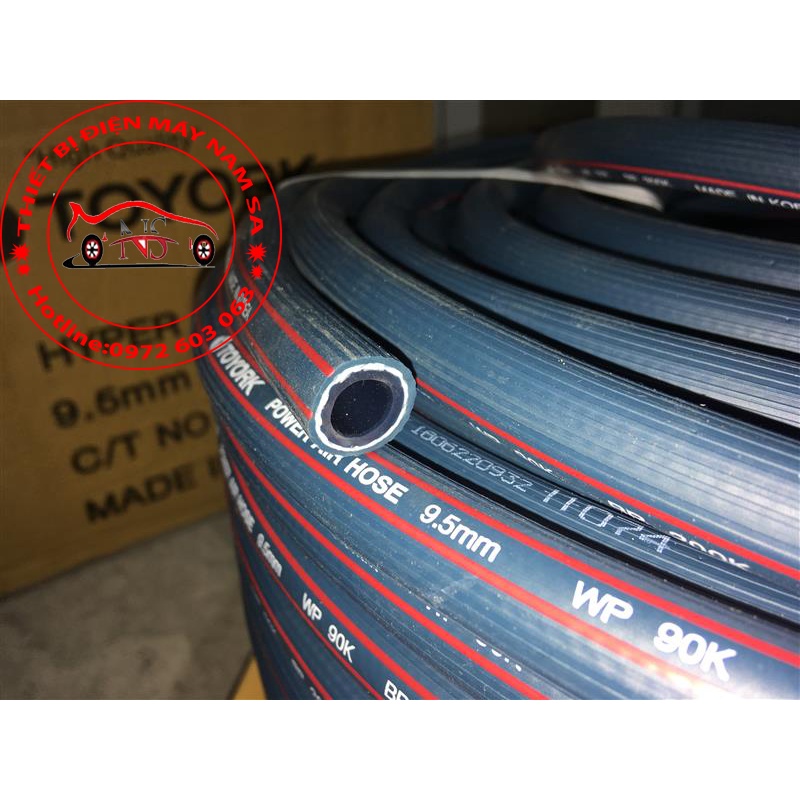 Dây dẫn khí nén Hàn Quốc Toyork 2 lớp bố vải phi 9.5 mm | giá 1 mét dài