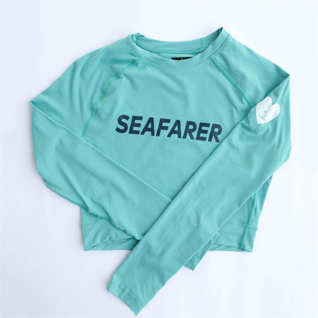 Áo bơi dài tay dáng croptop Seafarer Hàn Quốc nhiều màu [ẢNH THẬT] Vải co giãn, nhanh khô, giữ nhiệt cực tốt ་