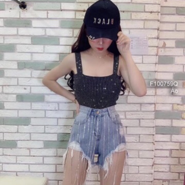 Áo dây đính đá ( kèm ảnh thật )