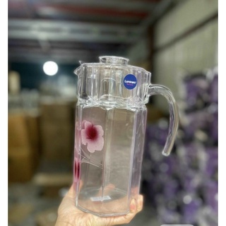 Bình nước thuỷ tinh luminarc octime 1,6l-mài hoa đỏ