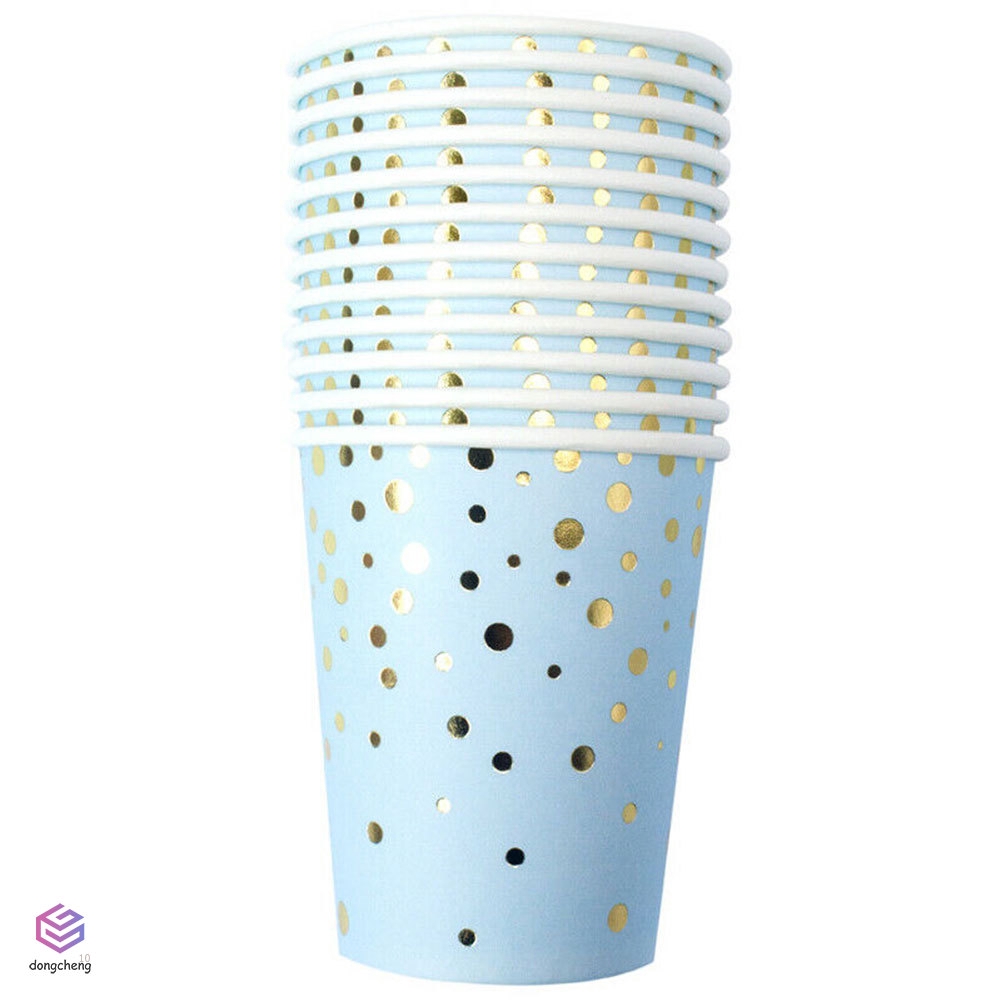 Bộ 40 cốc/ đĩa giấy dùng 1 lần dùng trang trí tiệc cưới/ sinh nhật