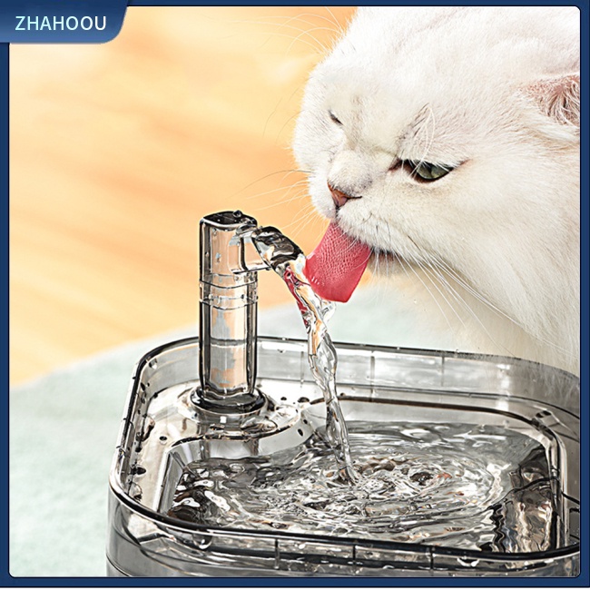 ☃Nhà☃ Đài Phun Uống Nước Thông Minh Trong Suốt Dung Tích 2.2L