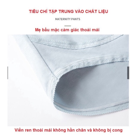 Quần lót bầu cạp cao cotton kháng khuẩn thông hơi cao cấp bigsize nâng đỡ bụng an toàn cho bà bầu QLB86130