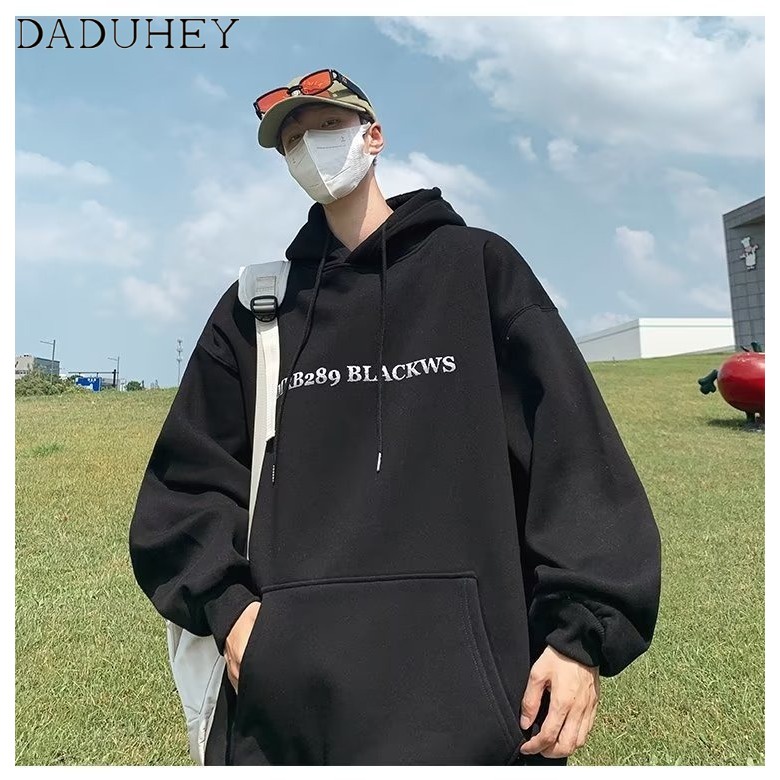DaDuHey European and American Letters Printed All-Matching Long-Sleeved T-shirt Men's Autumn Thin High Street Fashionable Ins round Neck Bottoming Shirt