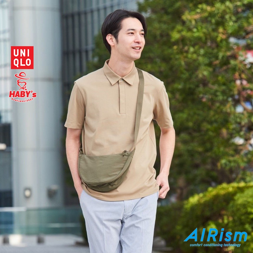 Áo phông/áo thun Polo Nam - AIRism FLY FRONT POLO SHIRT (UNIQLO chính hãng) 💝