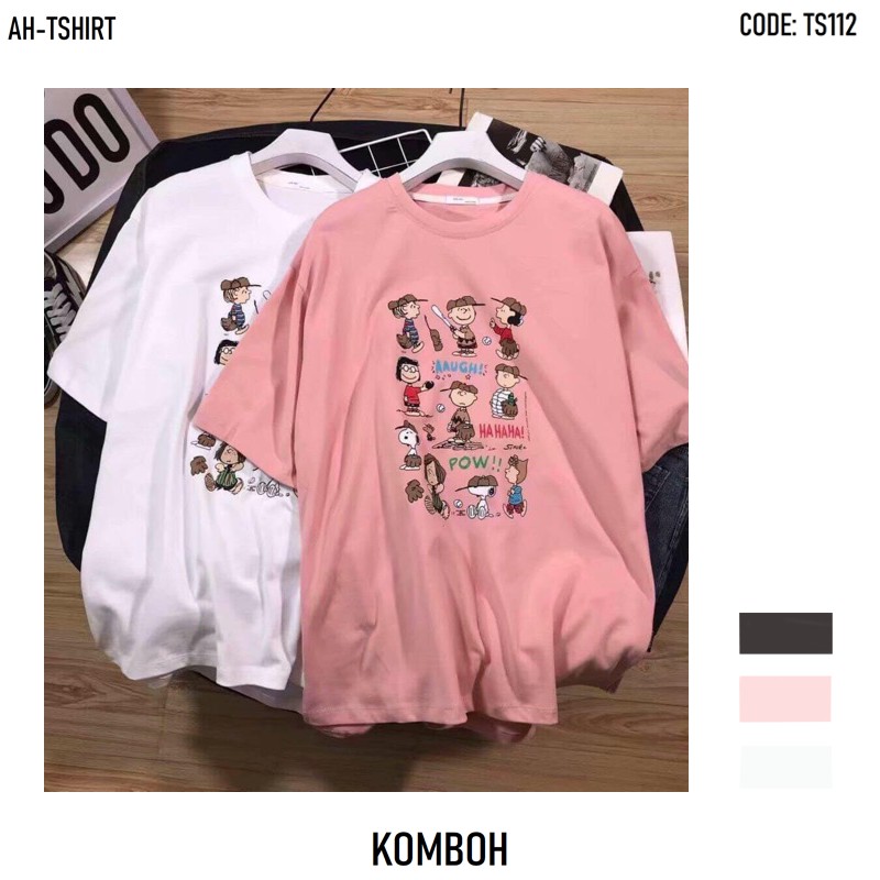 Áo thun tay lỡ KOMBOH phông Unisex nam nữ oversize form rộng ulzzang POW A14